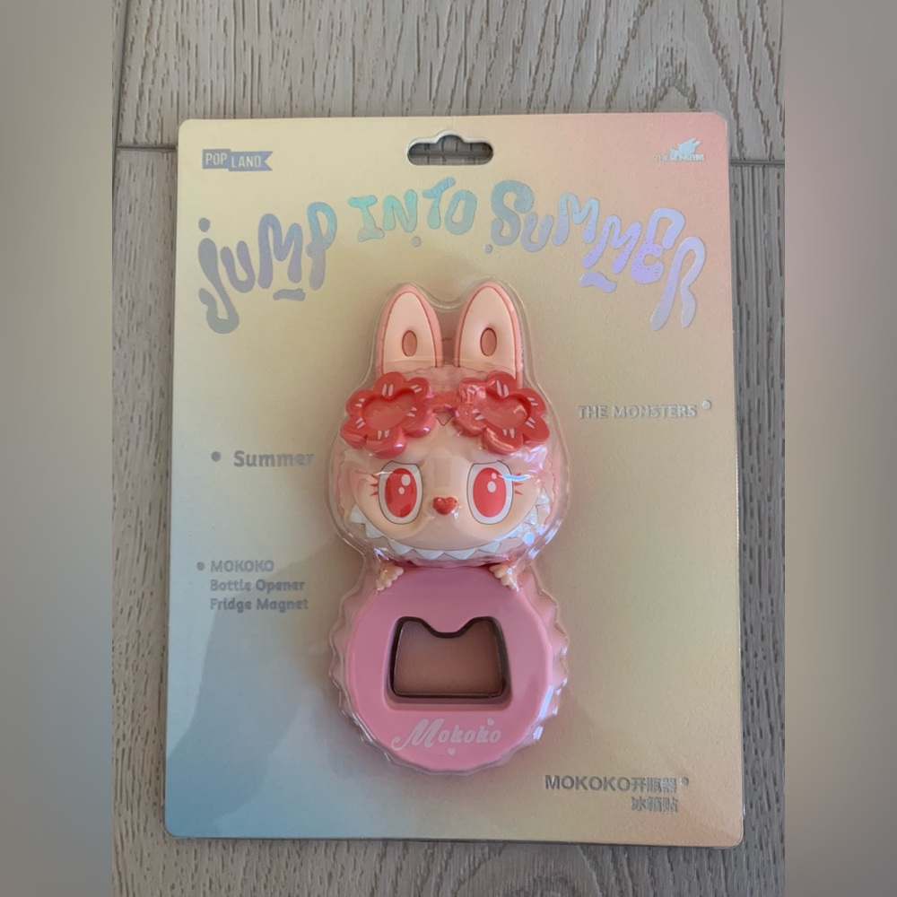 PopMart The Monsters Jump Into Summer Mokoko Bottle Opener Magnet New